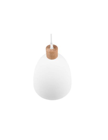 Lámpara de techo LED metal y madera blanca Jagger vista desde arriba