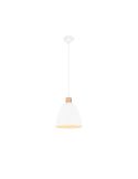 Lámpara de techo LED metal y madera blanca Jagger | LeonLeds