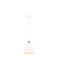 Lámpara de techo LED metal y madera blanca Jagger | LeonLeds