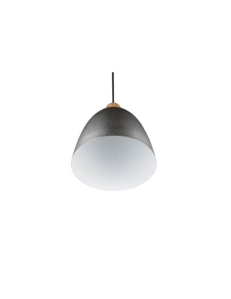 Lámpara de techo LED metal y madera Jagger negra apagada