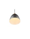 Lámpara de techo LED metal y madera Jagger negra encendida