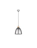 Lámpara de techo LED metal y madera Jagger titanio apagada
