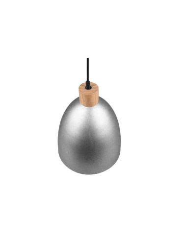 Lámpara de techo LED metal y madera Jagger negra vista de arriba