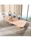 Lámpara de techo LED metal y madera Jagger negra ambiente