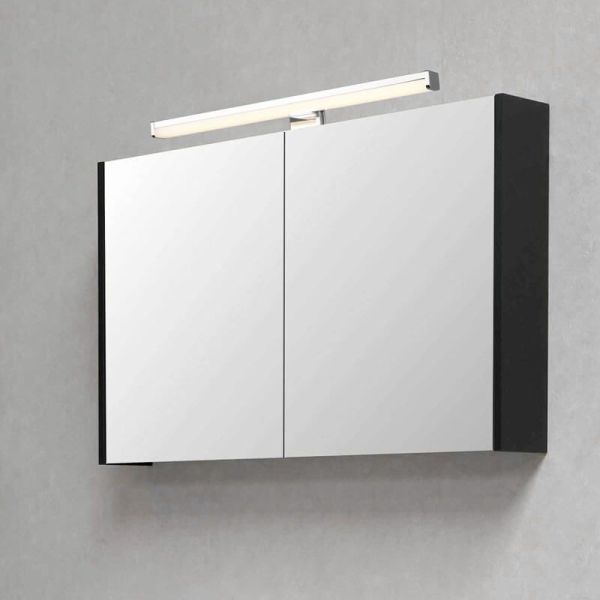 Petite applique murale LED Lino chromée et dimensions IP44 7,4W 3000K ambiante