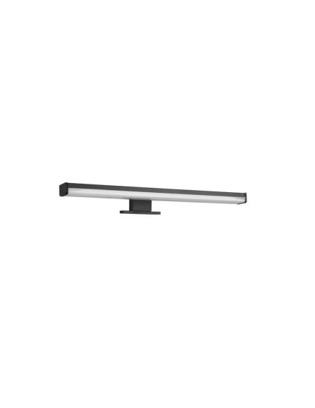 Aplique de pared LED Lino negro pequeño IP44 7,4W 3000K