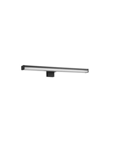 Aplique de pared LED Lino negro pequeño IP44 7,4W 3000K