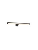 Aplique de pared LED Lino negro pequeño IP44 7,4W 3000K encendida