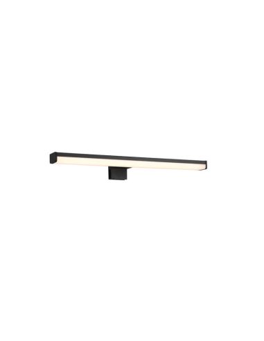 Aplique de pared LED Lino negro pequeño IP44 7,4W 3000K encendida