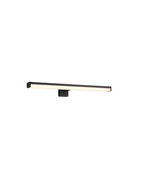 Aplique de pared LED Lino negro pequeño IP44 7,4W 3000K encendida