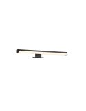 Aplique de pared LED Lino negro pequeño IP44 7,4W 3000K encendida