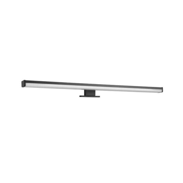Grande applique murale LED Lino noire IP44 7,4W 3000K