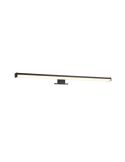 Aplique de pared LED Lino negro grande IP44 7,4W 3000K