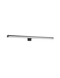 Aplique de pared LED Lino negro grande IP44 7,4W 3000K