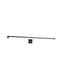 Aplique de pared LED Lino negro grande IP44 7,4W 3000K