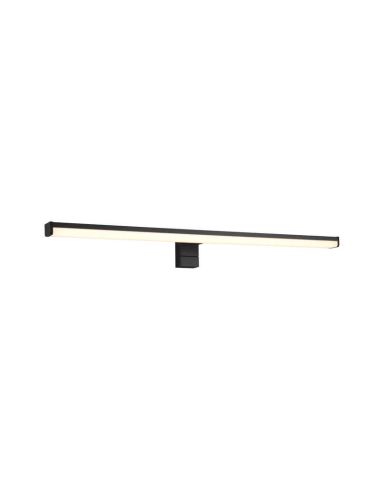 Grande applique murale LED Lino noire IP44 7,4W 3000K