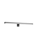 Aplique de pared LED Lino negro grande IP44 7,4W 3000K