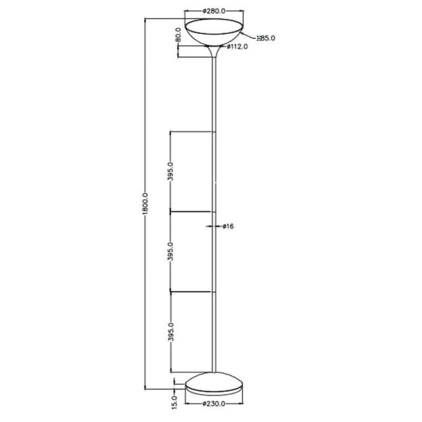 Lampadaire 1xE27 Dezwo marque Trio