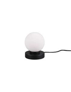 Lámpara de sobremesa LED pantalla redonda negro Prinz II 2