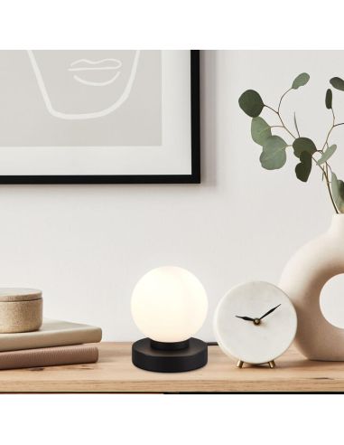 Lampe de table LED écran rond...
