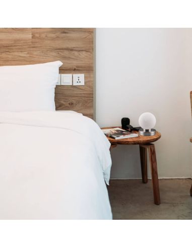 Lampe de table LED écran rond...