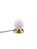 Lámpara de sobremesa LED pantalla redonda negro Prinz II dorada
