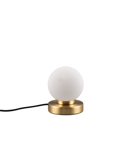 Lampe de table LED avec abat-jour rond noir Prinz II doré