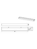 Aplique de pared LED Rocco blanco varios tamaños IP44 pequeño medidas