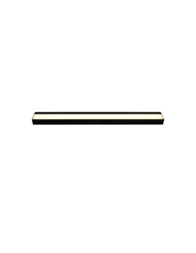 Aplique de pared LED Rocco negro varios tamaños IP44 luz