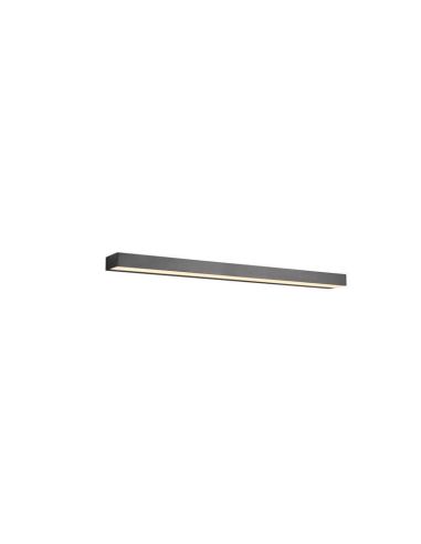 Aplique de pared LED Rocco negro varios tamaños IP44 luz