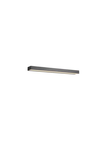 Aplique de pared LED Rocco negro pequeño IP44