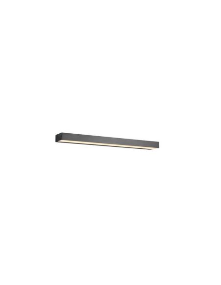 Aplique de pared LED Rocco negro pequeño IP44