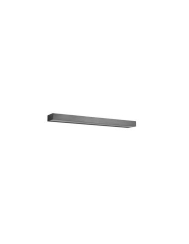 Aplique de pared LED Rocco negro pequeño IP44 luz