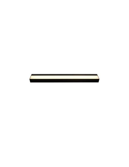 Aplique de pared LED Rocco negro pequeño IP44 luz