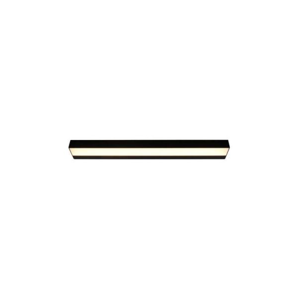 Aplique de pared LED Rocco negro pequeño IP44