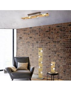 Candeeiro de mesa LED de madeira com 2 luzes sob medida 2