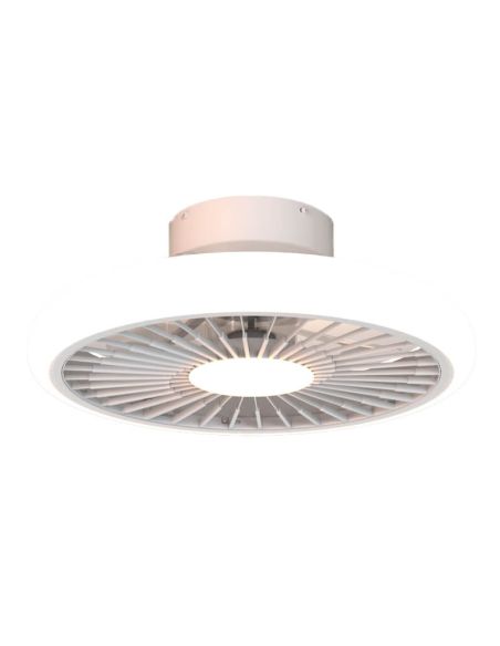 Ventilador de techo LED redondo Turbo blanco | LeonLeds