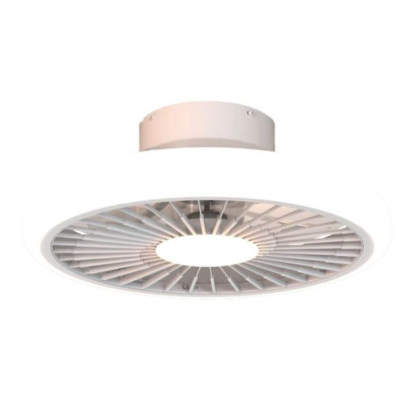 Ventilador de techo LED redondo Turbo blanco | LeonLeds