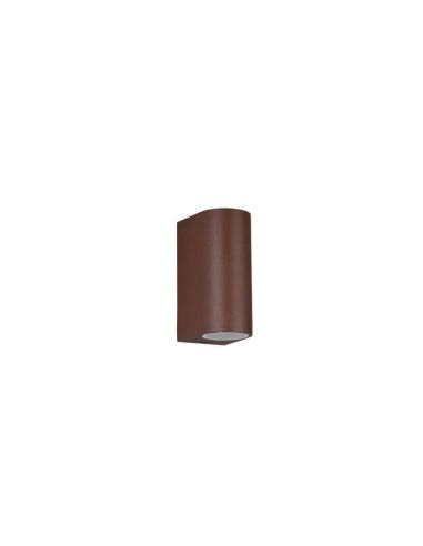 Aplique de pared LED curvo Roya Color óxido IP44 apagado