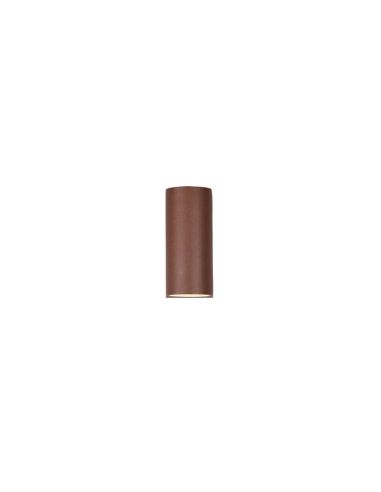 Aplique de pared LED curvo Roya Color óxido IP44 perspectiva