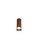 Applique murale LED courbée Roya couleur rouille IP44 par le bas