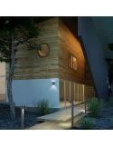 Aplique de pared LED curvo Roya Color blanco mate IP44 ambiente