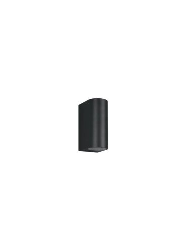 Arandela LED curva antracite Roya perspectiva IP44