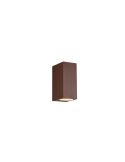 Aplique de pared LED rectangular Roya marrón IP44