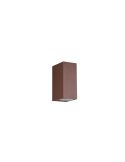 Aplique de pared LED rectangular Roya marrón IP44 apagada