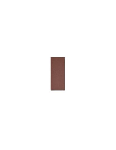 Aplique de pared LED rectangular Roya marrón IP44 de frente