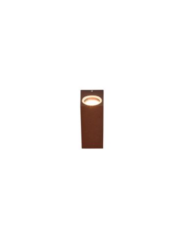 Aplique de pared LED rectangular Roya marrón IP44