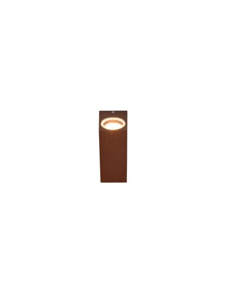 Aplique de pared LED rectangular Roya marrón IP44