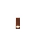 Aplique de pared LED rectangular Roya marrón IP44 desde abajo