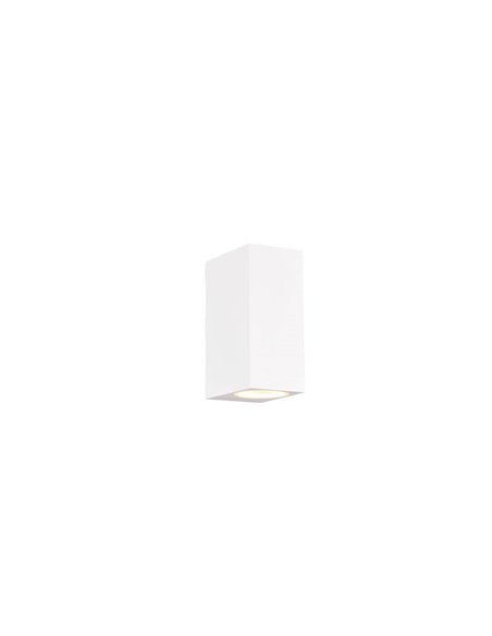 Aplique de pared LED rectangular Roya blanco IP44